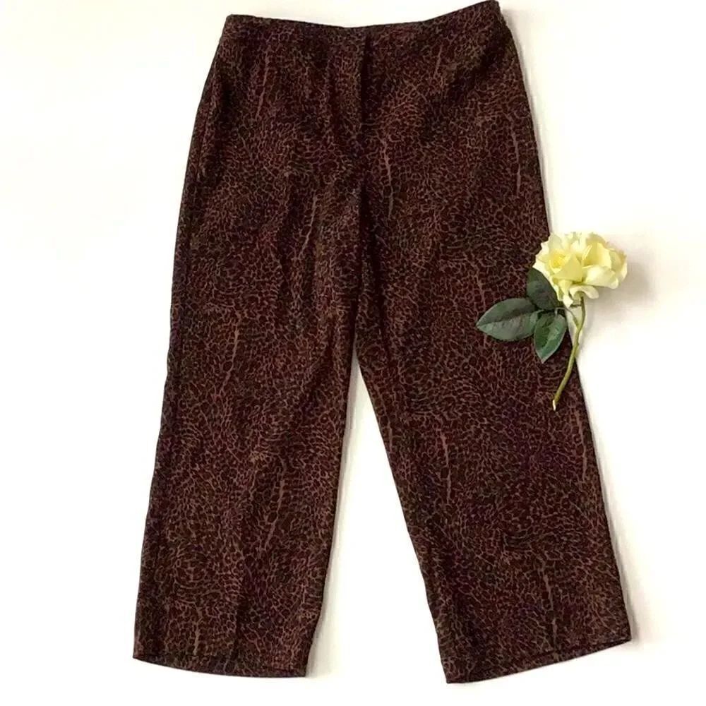 First Opinion Vintage Animal Print Capri Trousers